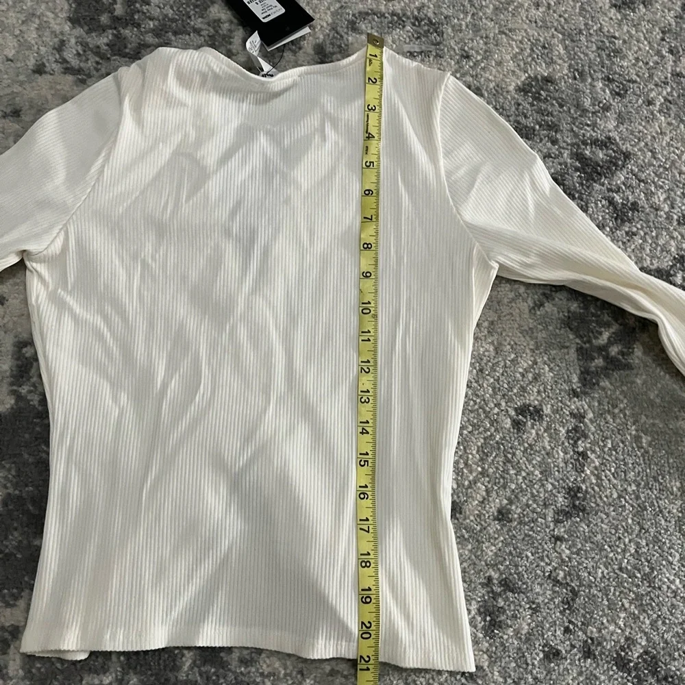 Two Way Zipper Ribbed Cardigan Top - Picture 6 of 6